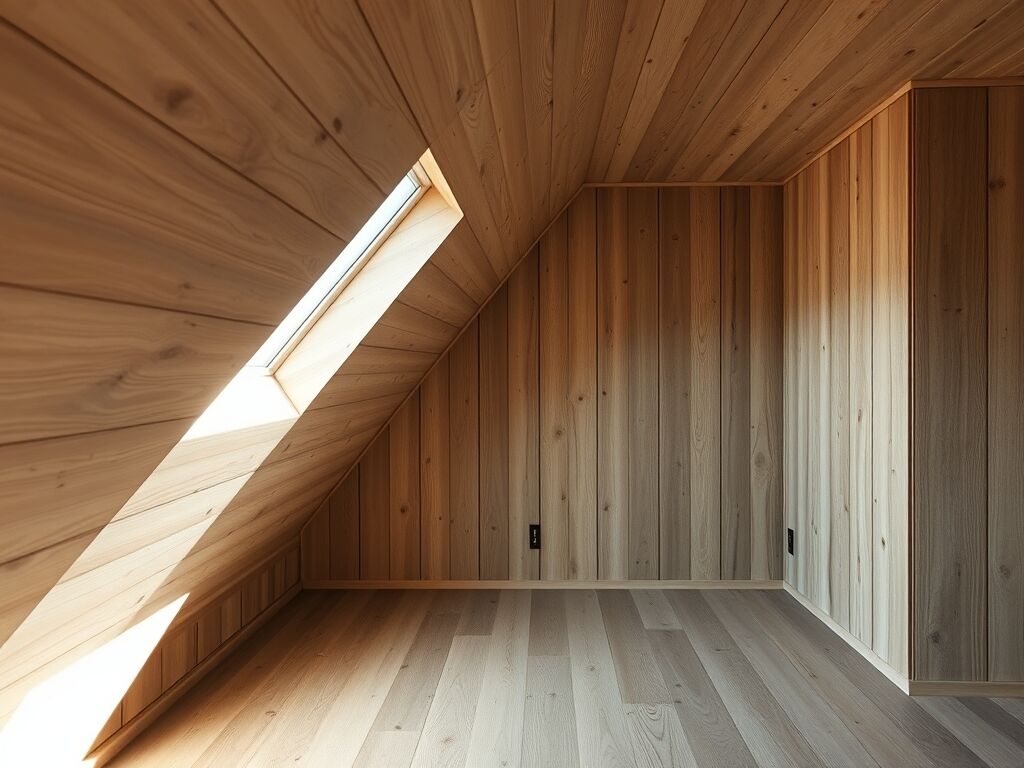 Moderne trap bekleed met licht eiken laminaat en strakke plinten in een Nederlandse woning.